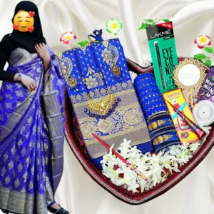 Tangailer katan saree combo . blue color