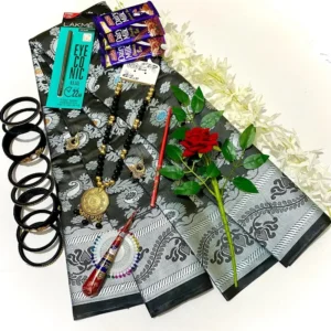 স্পেশাল গিফট ,  কাতান শাড়ি কম্বো P.k77