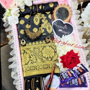 Black katan saree , tangailer saree . কালো শাড়ির , কম্বো প্যাকেজ